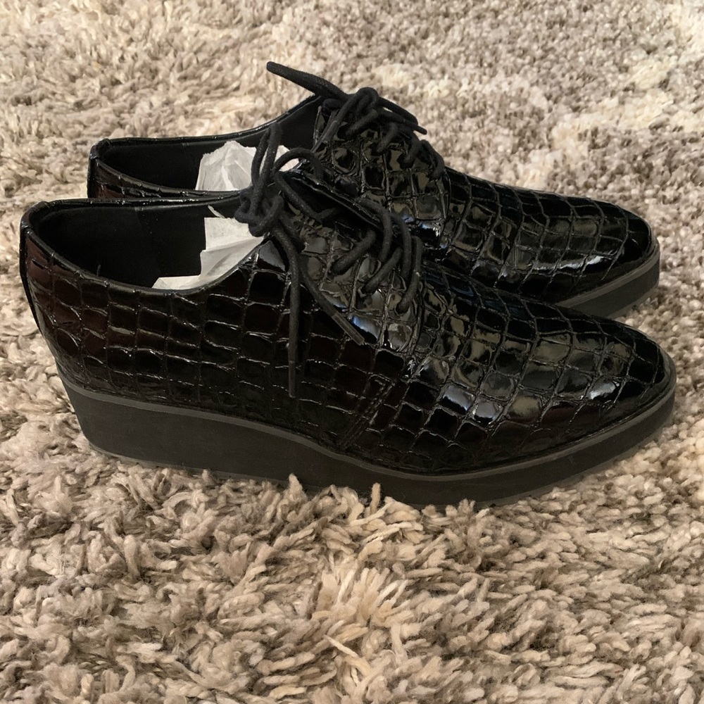 ALDO patent leather platform leather loafers